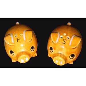 Vintage Pig Salt & Pepper Shakers Set